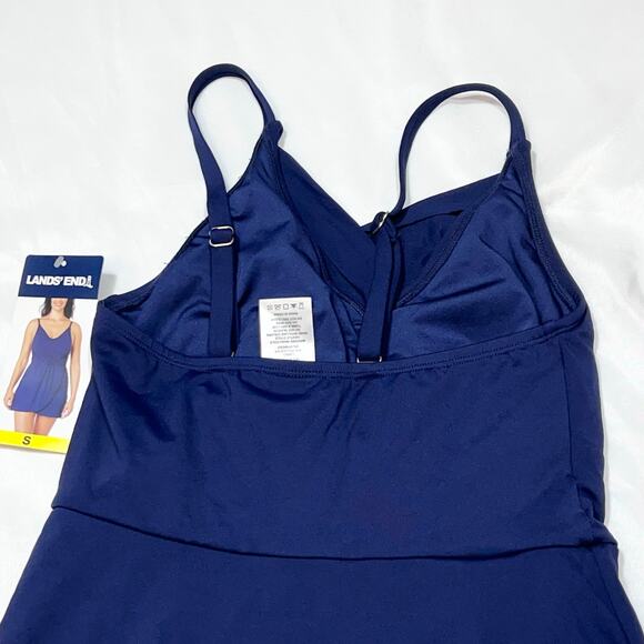 Lands’ End 1 Pc Swimsuit Skirt Woman’s Small Blue Straps New with Tags - Picture 6 of 11